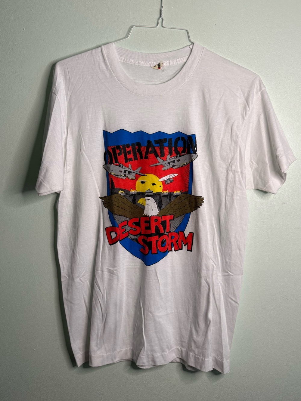 Vintage 90s Single Stitch 'Operation Desert Storm' Graphic Tee (XL)